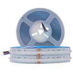 Tira de LED RGBW sin puntos COB DC24V, rollo de 5m RGB+4000K CRI 90