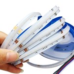 Tira de LED RGBW sin puntos COB DC24V, rollo de 5m RGB+4000K CRI 90